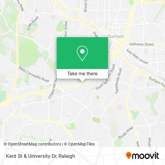 Kent St & University Dr map