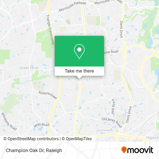Champion Oak Dr map