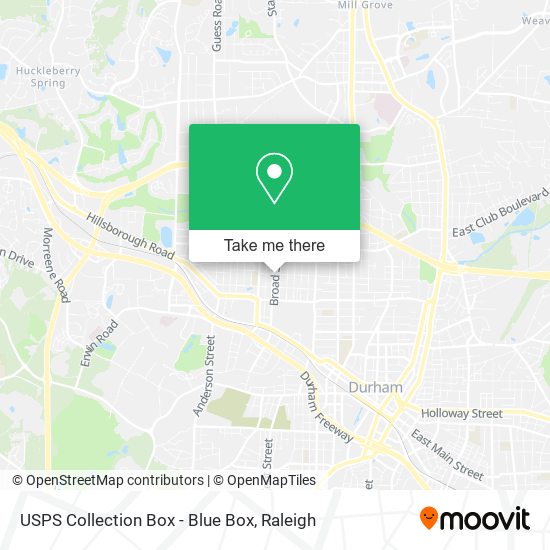 USPS Collection Box - Blue Box map