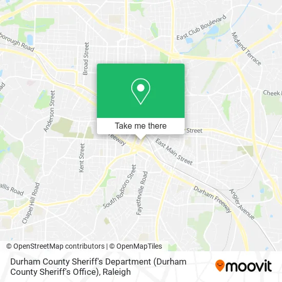 Durham County Sheriff's Department map