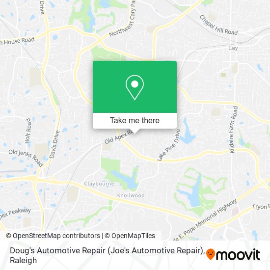 Mapa de Doug's Automotive Repair