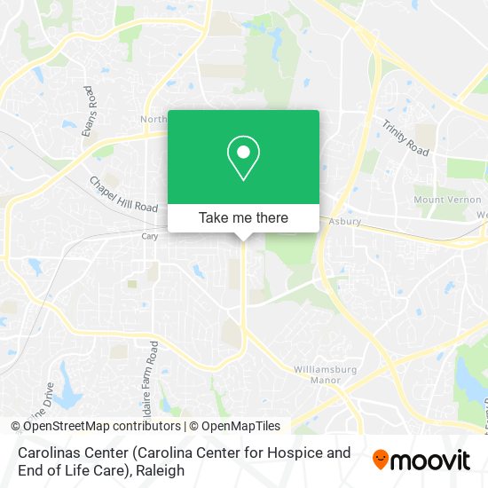 Carolinas Center (Carolina Center for Hospice and End of Life Care) map