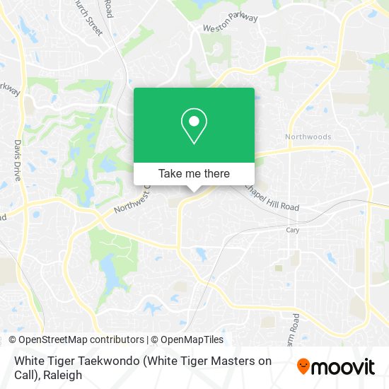 White Tiger Taekwondo (White Tiger Masters on Call) map