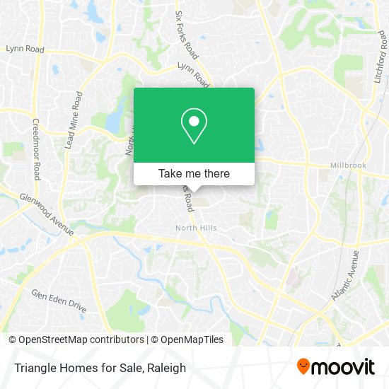 Triangle Homes for Sale map