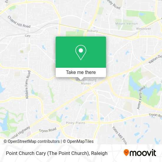 Point Church Cary (The Point Church) map