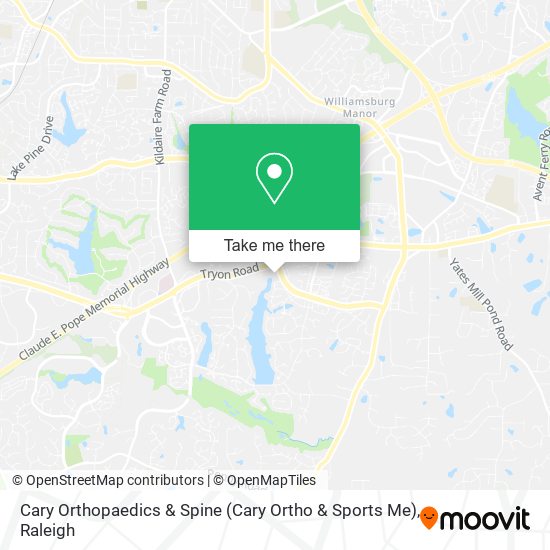 Mapa de Cary Orthopaedics & Spine (Cary Ortho & Sports Me)