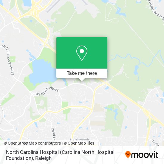 North Carolina Hospital map