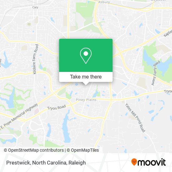 Mapa de Prestwick, North Carolina