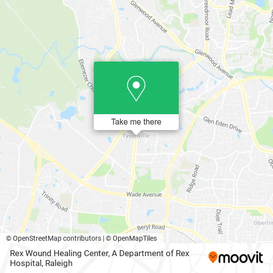 Rex Wound Healing Center, A Department of Rex Hospital map