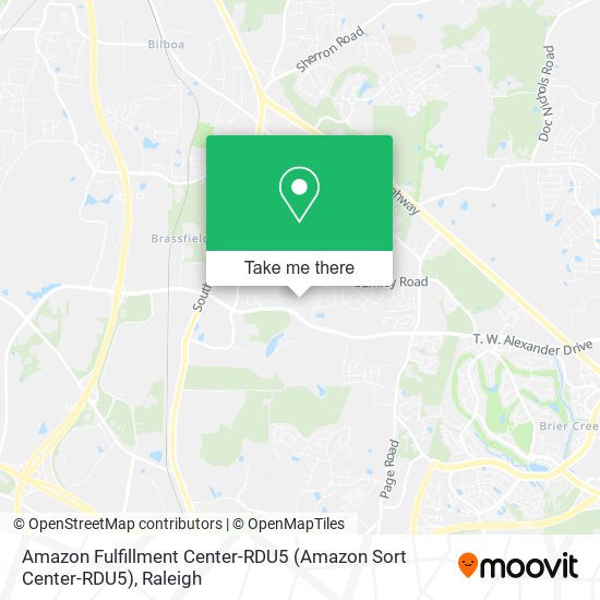 Mapa de Amazon Fulfillment Center-RDU5
