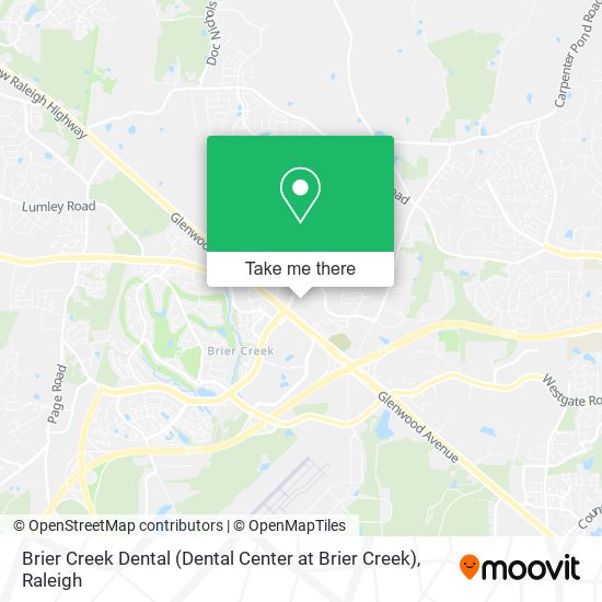 Mapa de Brier Creek Dental (Dental Center at Brier Creek)