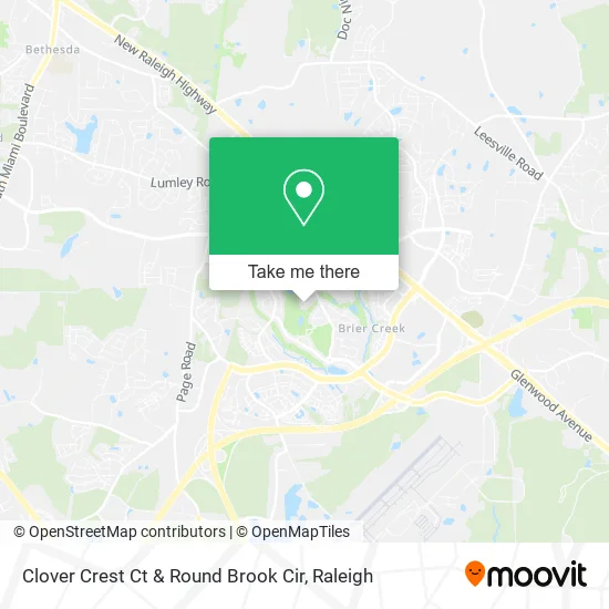 Clover Crest Ct & Round Brook Cir map