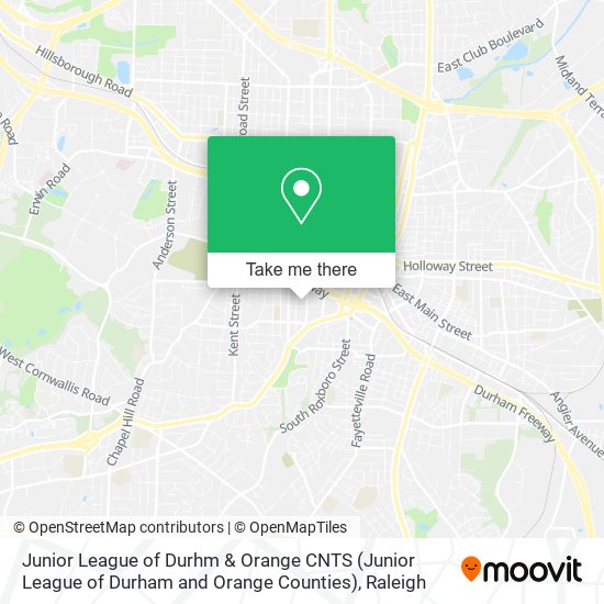 Mapa de Junior League of Durhm & Orange CNTS (Junior League of Durham and Orange Counties)