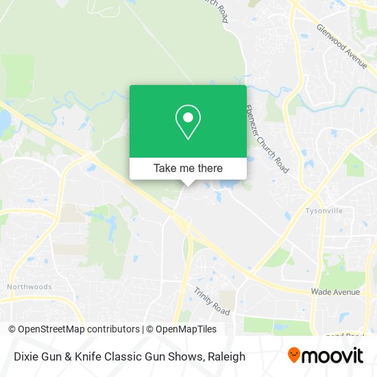 Mapa de Dixie Gun & Knife Classic Gun Shows