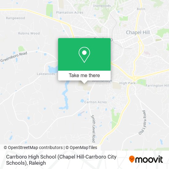 Mapa de Carrboro High School (Chapel Hill-Carrboro City Schools)