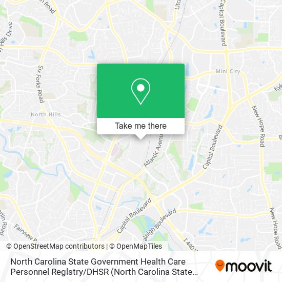 North Carolina State Government Health Care Personnel Reglstry / DHSR map