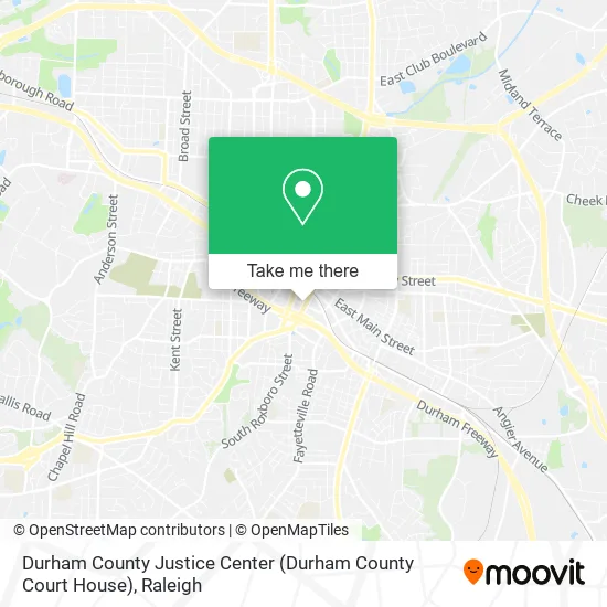 Durham County Justice Center (Durham County Court House) map