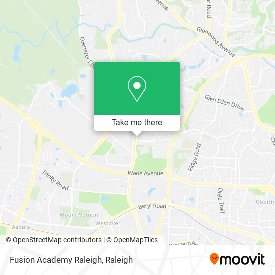Fusion Academy Raleigh map