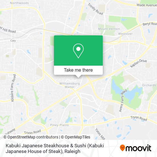 Mapa de Kabuki Japanese Steakhouse & Sushi (Kabuki Japanese House of Steak)