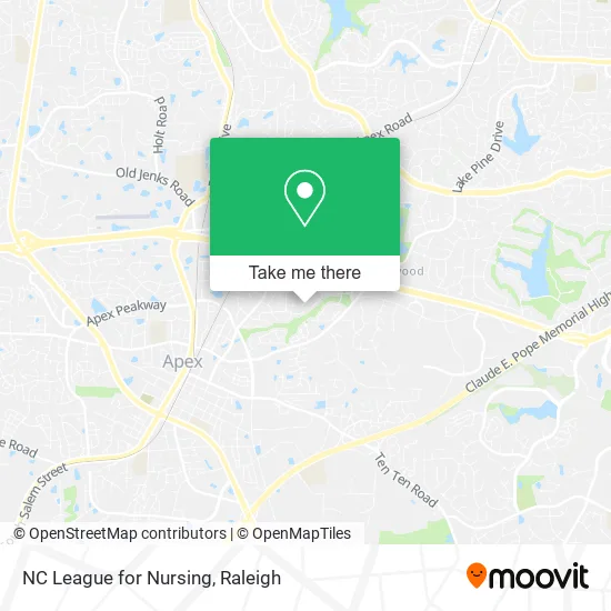 NC League for Nursing map