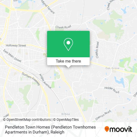 Mapa de Pendleton Town Homes (Pendleton Townhomes Apartments in Durham)
