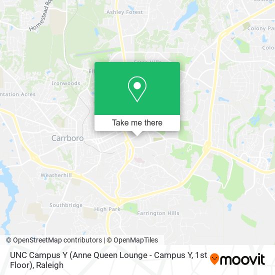 Mapa de UNC Campus Y (Anne Queen Lounge - Campus Y, 1st Floor)