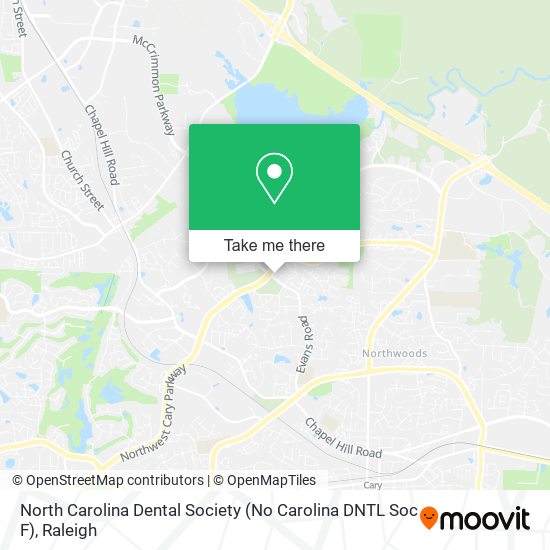 Mapa de North Carolina Dental Society (No Carolina DNTL Soc F)