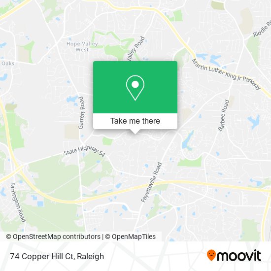 Mapa de 74 Copper Hill Ct