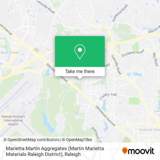 Marietta Martin Aggregates (Martin Marietta Materials Raleigh District) map