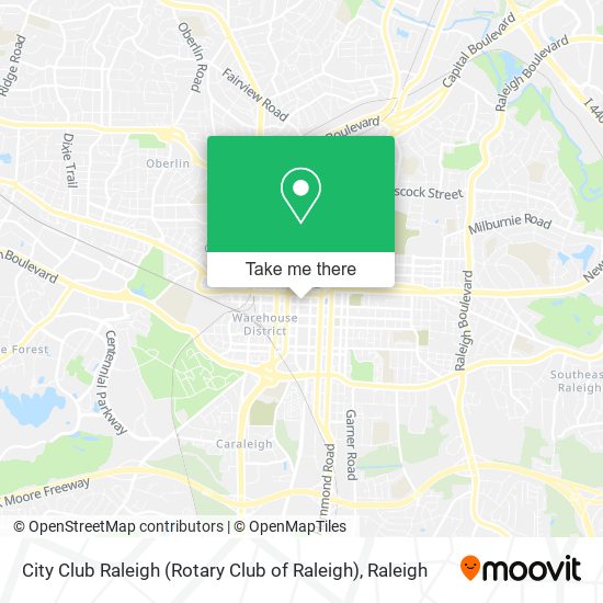 City Club Raleigh (Rotary Club of Raleigh) map