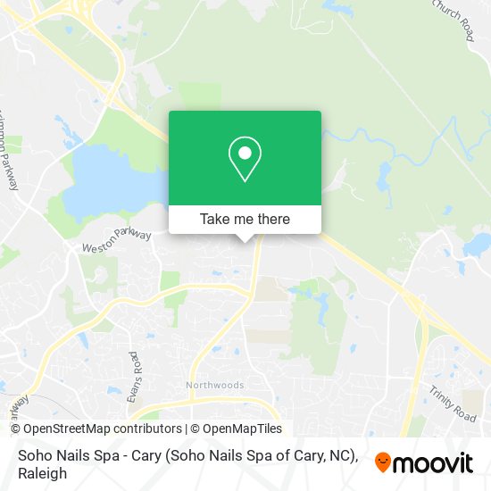 Mapa de Soho Nails Spa - Cary (Soho Nails Spa of Cary, NC)