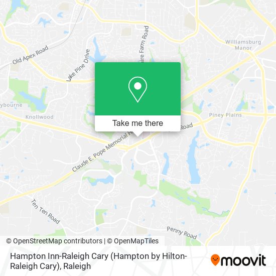 Hampton Inn-Raleigh Cary (Hampton by Hilton-Raleigh Cary) map