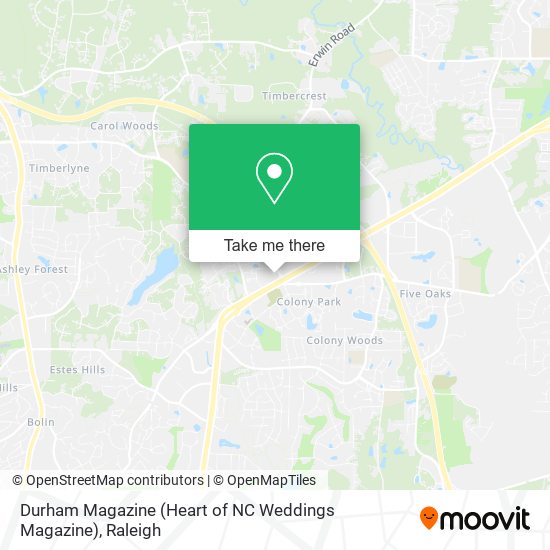 Durham Magazine (Heart of NC Weddings Magazine) map