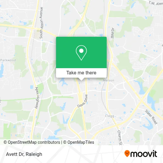 Avett Dr map