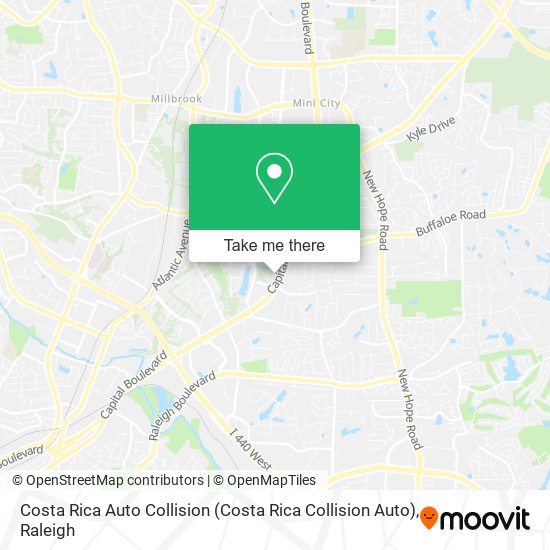 Mapa de Costa Rica Auto Collision