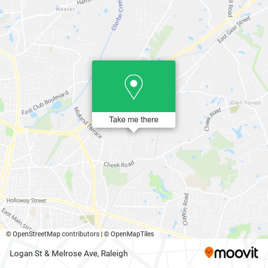Mapa de Logan St & Melrose Ave