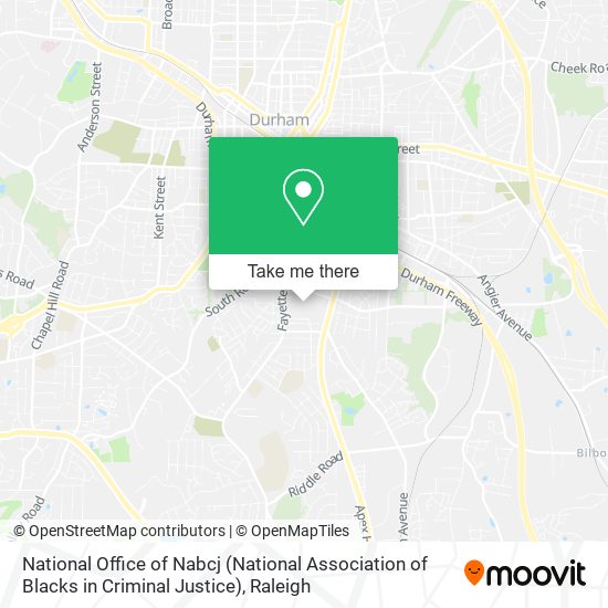 National Office of Nabcj (National Association of Blacks in Criminal Justice) map