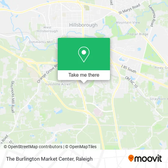 The Burlington Market Center map