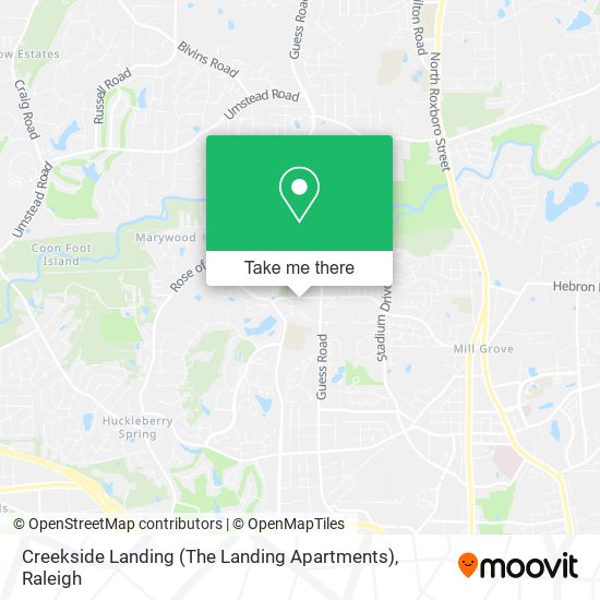 Mapa de Creekside Landing (The Landing Apartments)