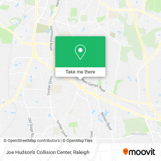 Joe Hudson's Collision Center map