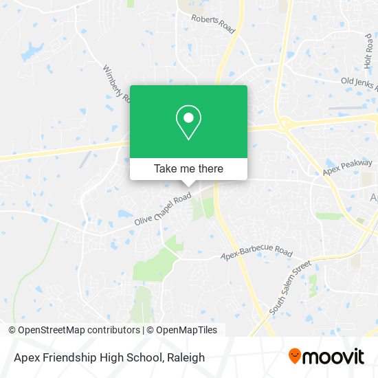 Mapa de Apex Friendship High School