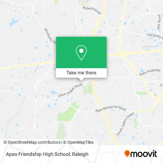 Mapa de Apex Friendship High School