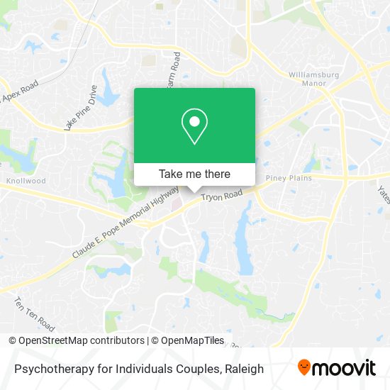 Psychotherapy for Individuals Couples map
