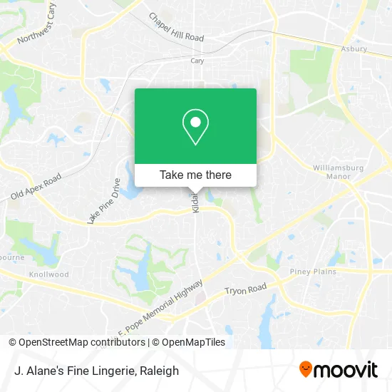 J. Alane's Fine Lingerie map