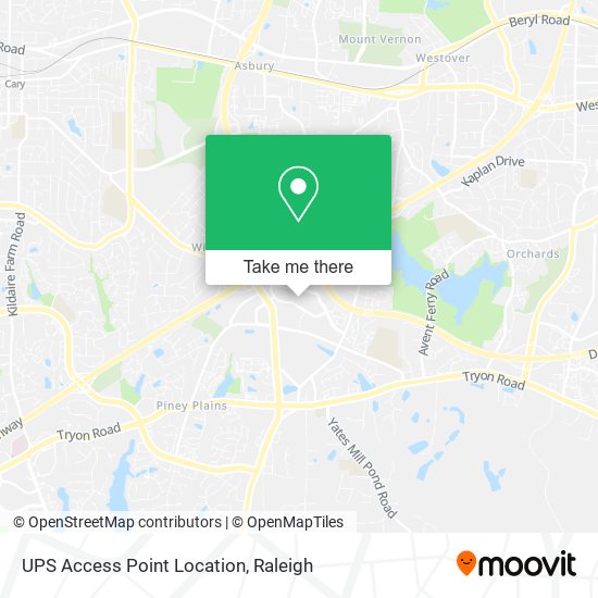 UPS Access Point Location map