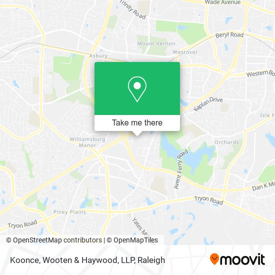 Koonce, Wooten & Haywood, LLP map