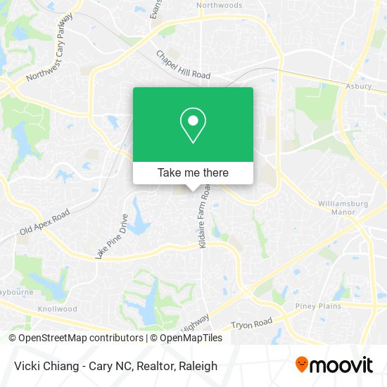 Vicki Chiang - Cary NC, Realtor map