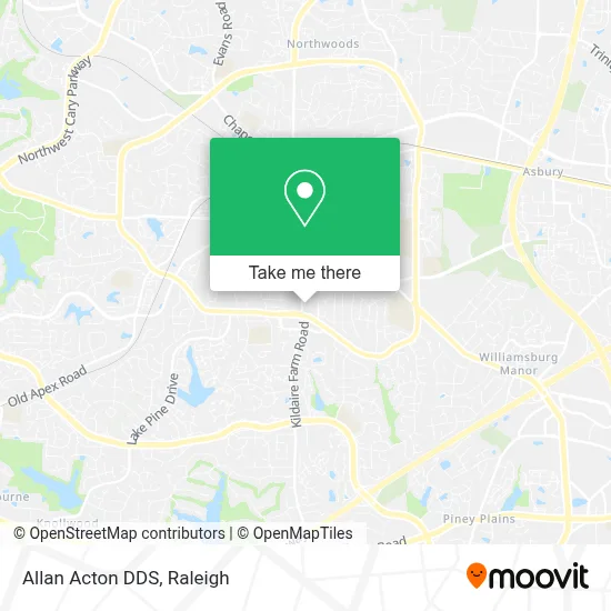 Allan Acton DDS map