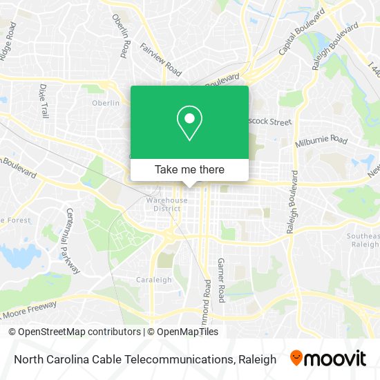 North Carolina Cable Telecommunications map