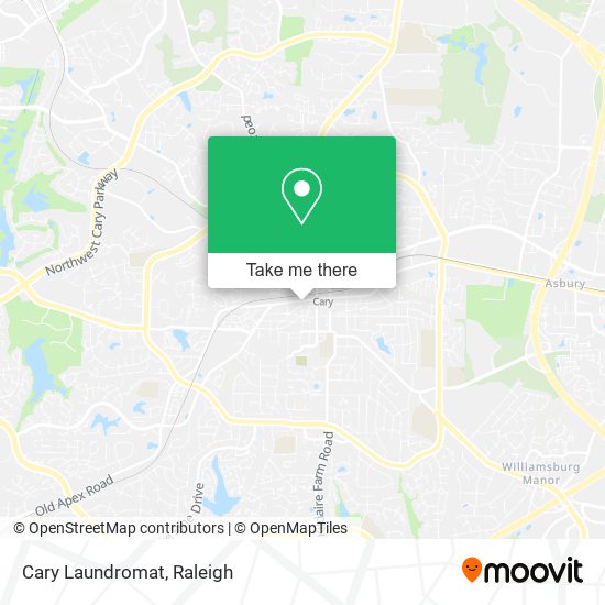 Cary Laundromat map